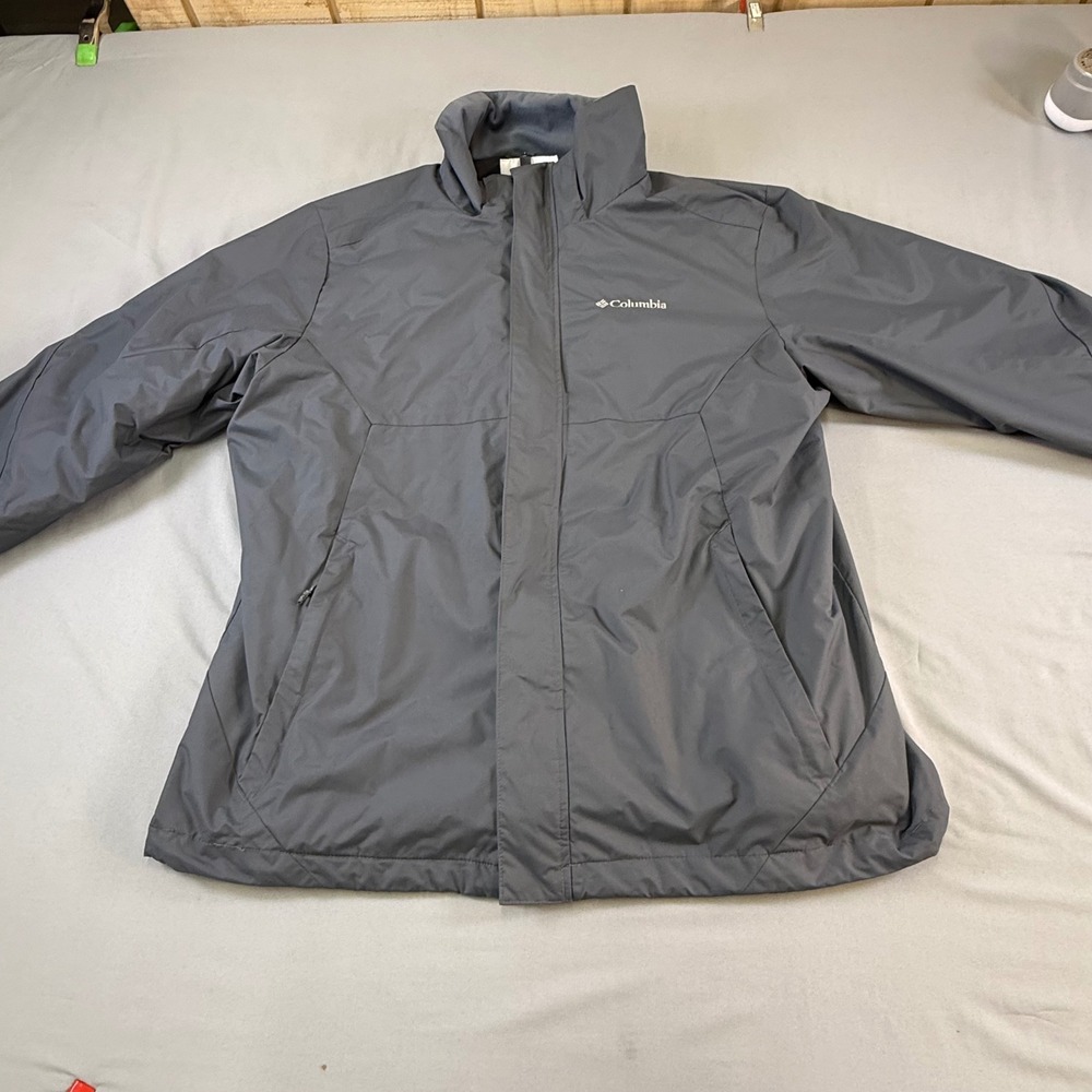 Columbia Interchange Jacket Gray Full Zip Water Resistant Size‎ XL totally nice